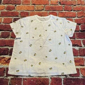 Old Navy White Tee with Yellow Floral Design Size XL Bust 23” Item #PHK6792